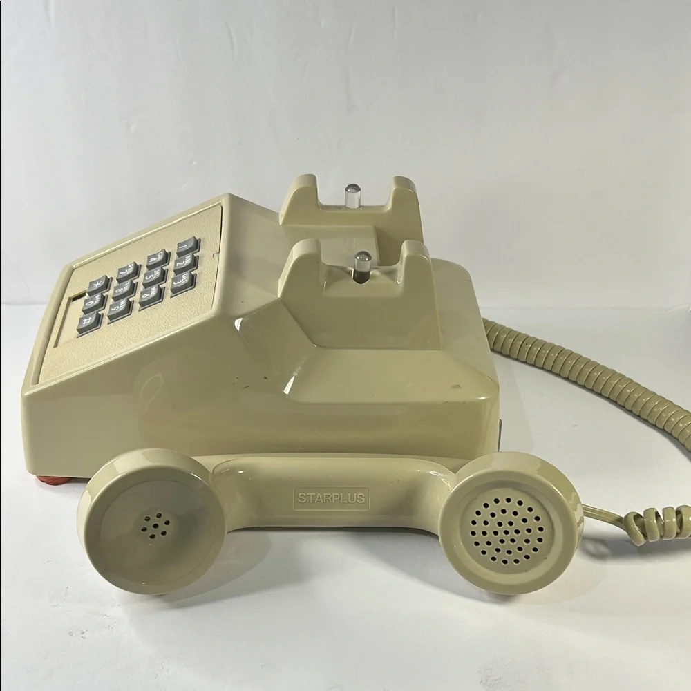 Vintage Beige Push Button Phone 1997 Starplus issue - Picture 2 of 7